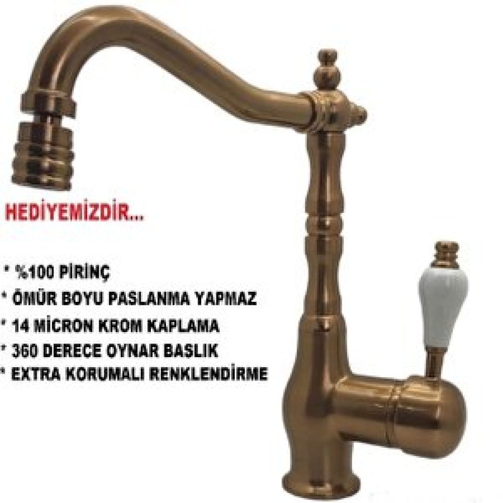 Class Armatür Banyo Lavabo Kisa Mat Bakir Batarya Bataryalar Fiyatı