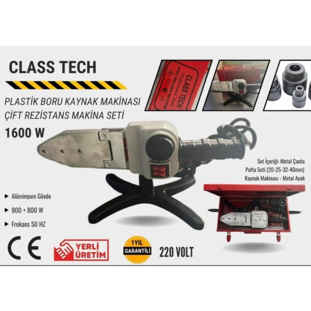 Class Tech Plastik Boru Kaynak Makinesi Metal Gövde 1600W - 1600 WATT Oto Boyaları Fiyatı