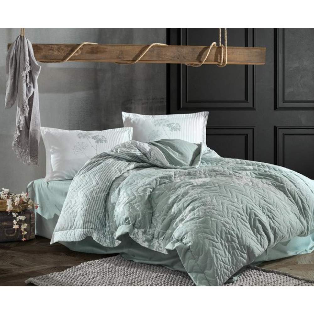 Clasy Aran Clasy Ranforce Çift Kişilik Dört Mevsim Set Luvi V1 - Yeşil - 220 x 230 cm Nevresim Takımı Fiyatı