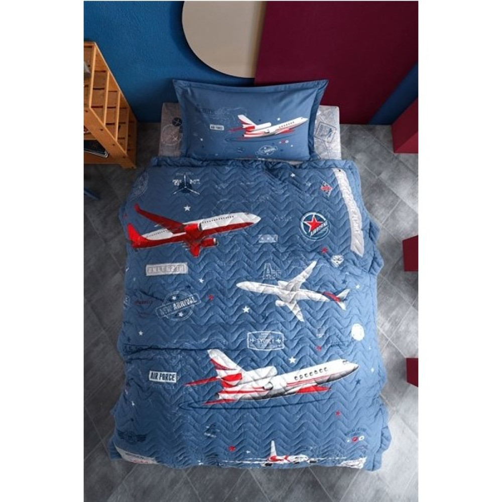 Clasy Arrival Mavi Ranforce Tek Kişilik Dört Mevsim Set - 180 x 230 cm Nevresim Takımı Fiyatı