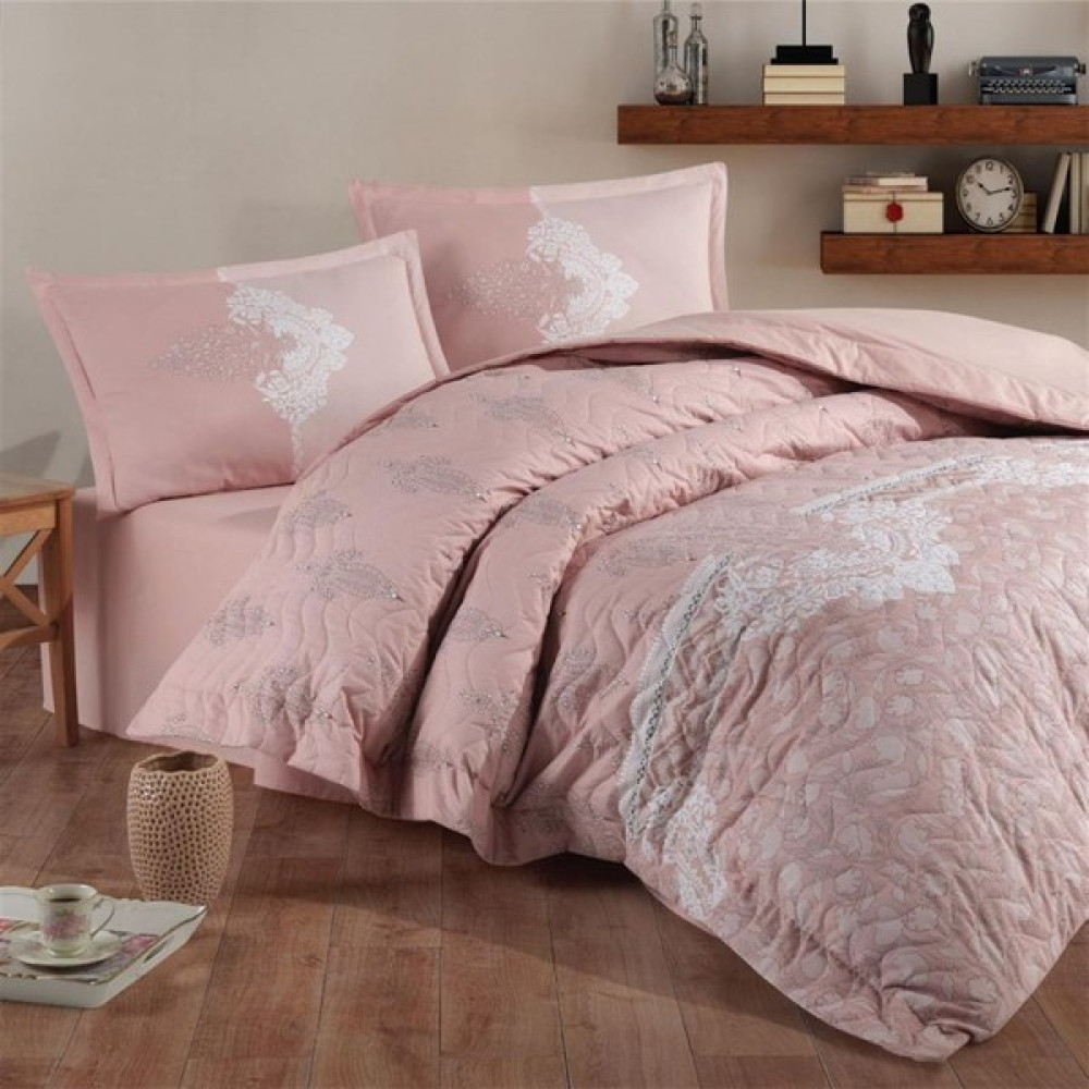 Clasy Çift Kişilik 4 Mevsim Set Levure V1 Pudra - 220 x 230 cm Nevresim Takımı Fiyatı