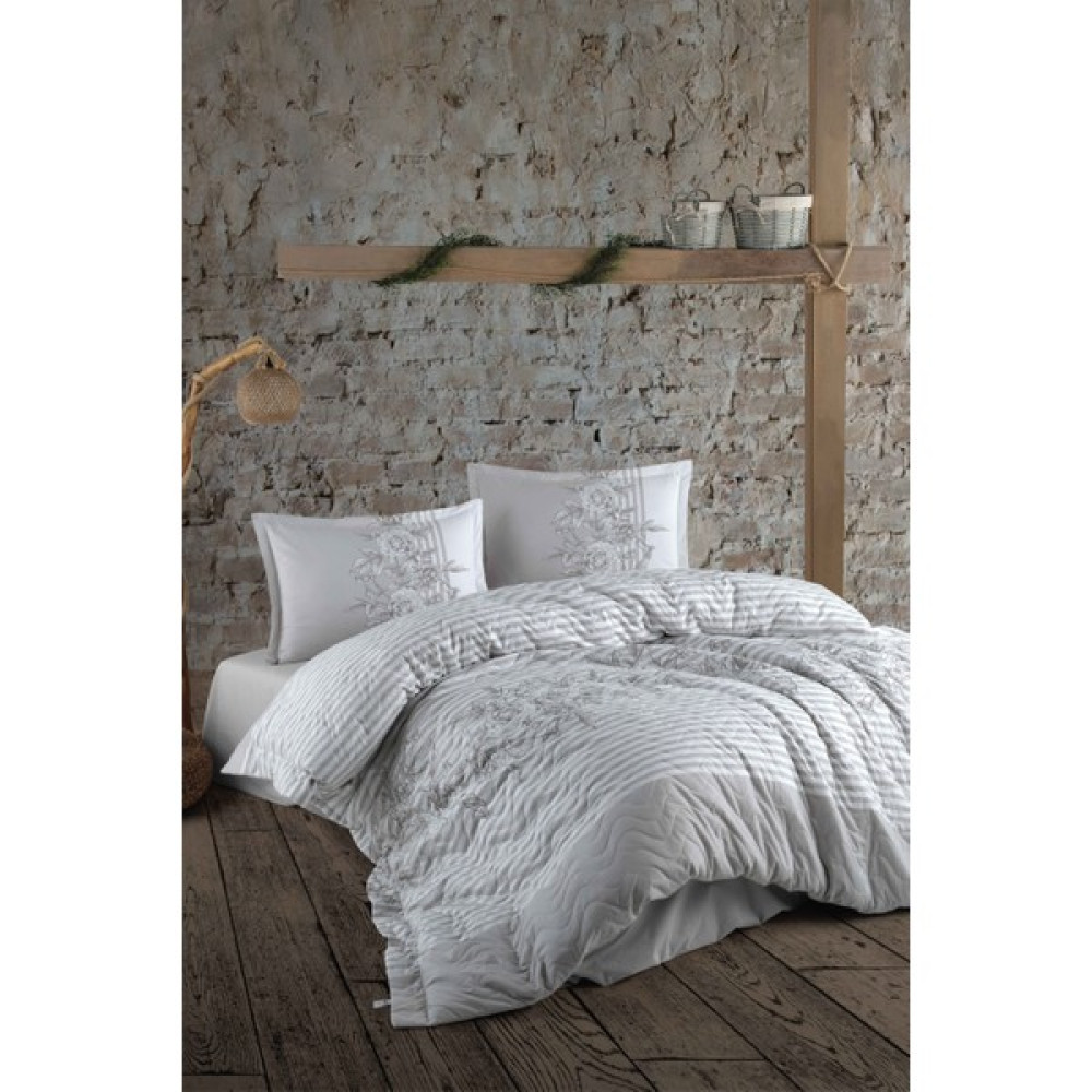 Clasy Çift Kişilik Dört Mevsim Set Latina - 220 x 230 cm - Gri Nevresim Takımı Fiyatı