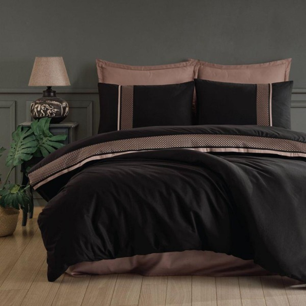 Clasy Çift Kişilik Nevresim Takımı Ranforce Tulkas Siyah - 200 x 220 cm Nevresim Takımı Fiyatı