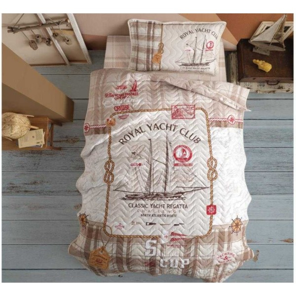 Clasy Hgüneyli Clasy Tek Kişilik Yatak Örtüsü Rapala V1 Bej - 180 x 240 cm - Renkli Yatak Örtüsü Fiyatı