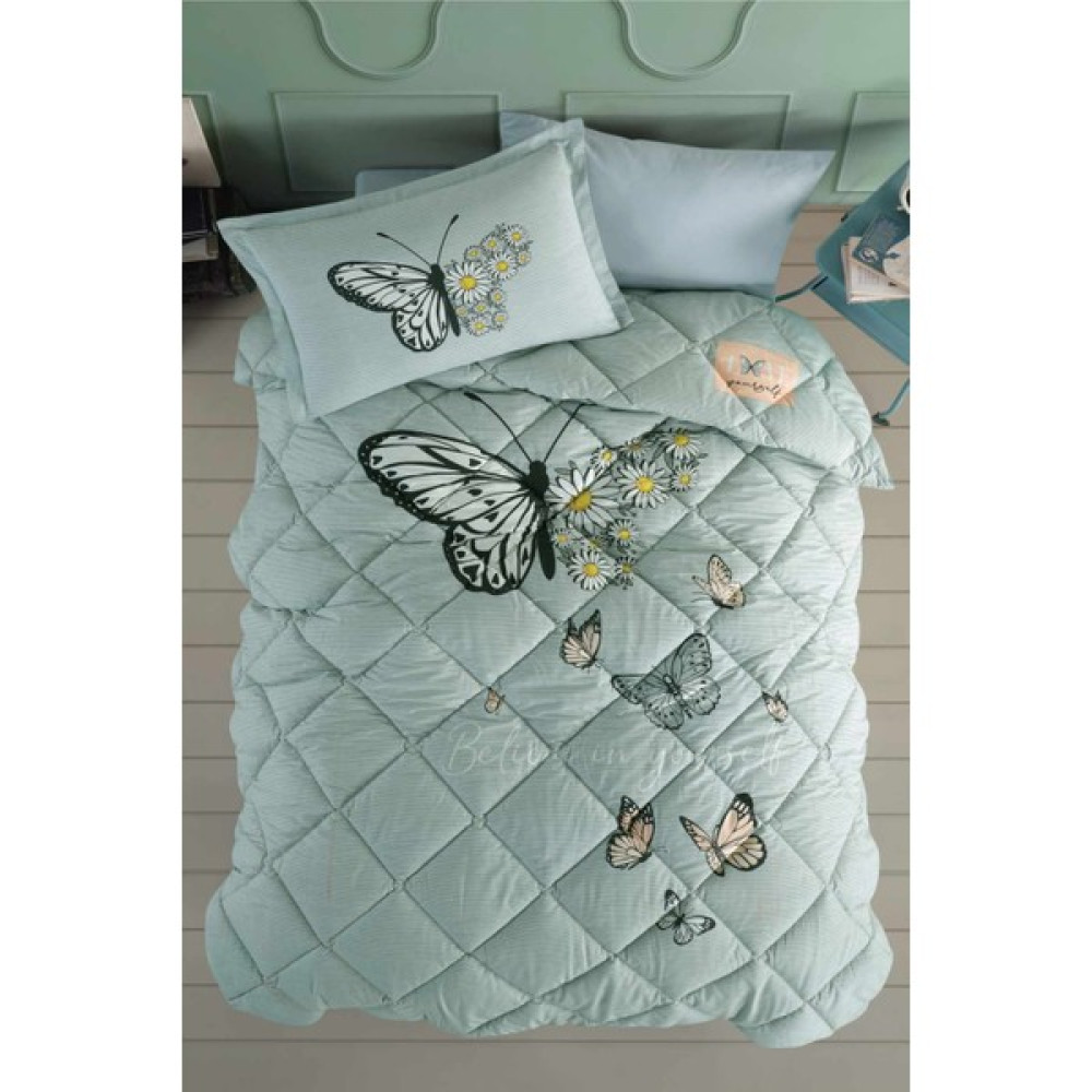 Clasy %pamuk Tek Kişilik Uyku Seti Daisy Love - Mint Yatak Seti / Uyku Seti Fiyatı