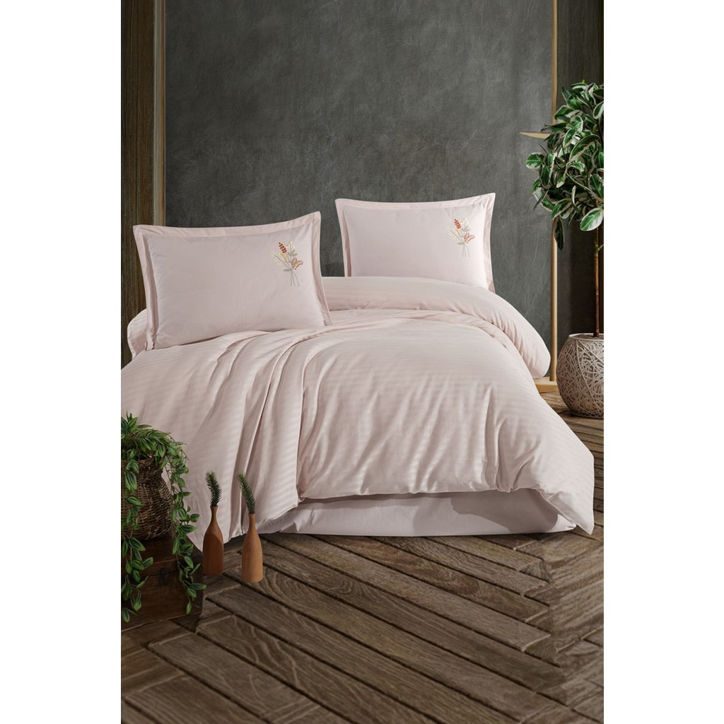 Clasy Panna Taş Tek Kişilik %100 Pamuk Çizgili Nevresim Takımı - 160 x 220 cm Nevresim Takımı Fiyatı