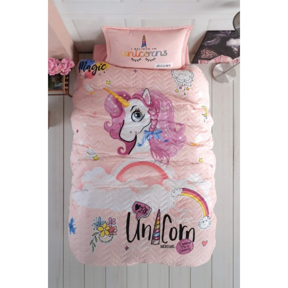 Clasy Ranforce %100 Pamuk Tek Kişilik Dört Mevsim Pink Dreams - 180 x 230 cm - Pudra Nevresim Takımı Fiyatı