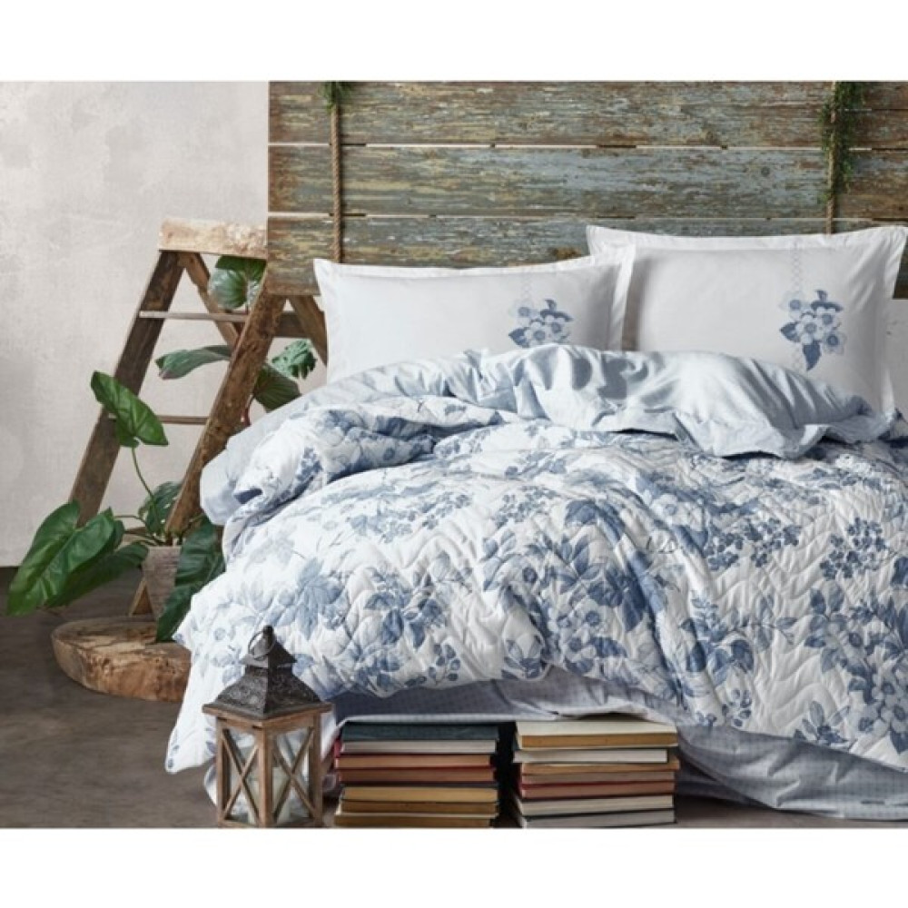Clasy Ranforce Dört Mevsim Çift Kişilik Mıarosa Mavi - 220 x 230 cm Nevresim Takımı Fiyatı