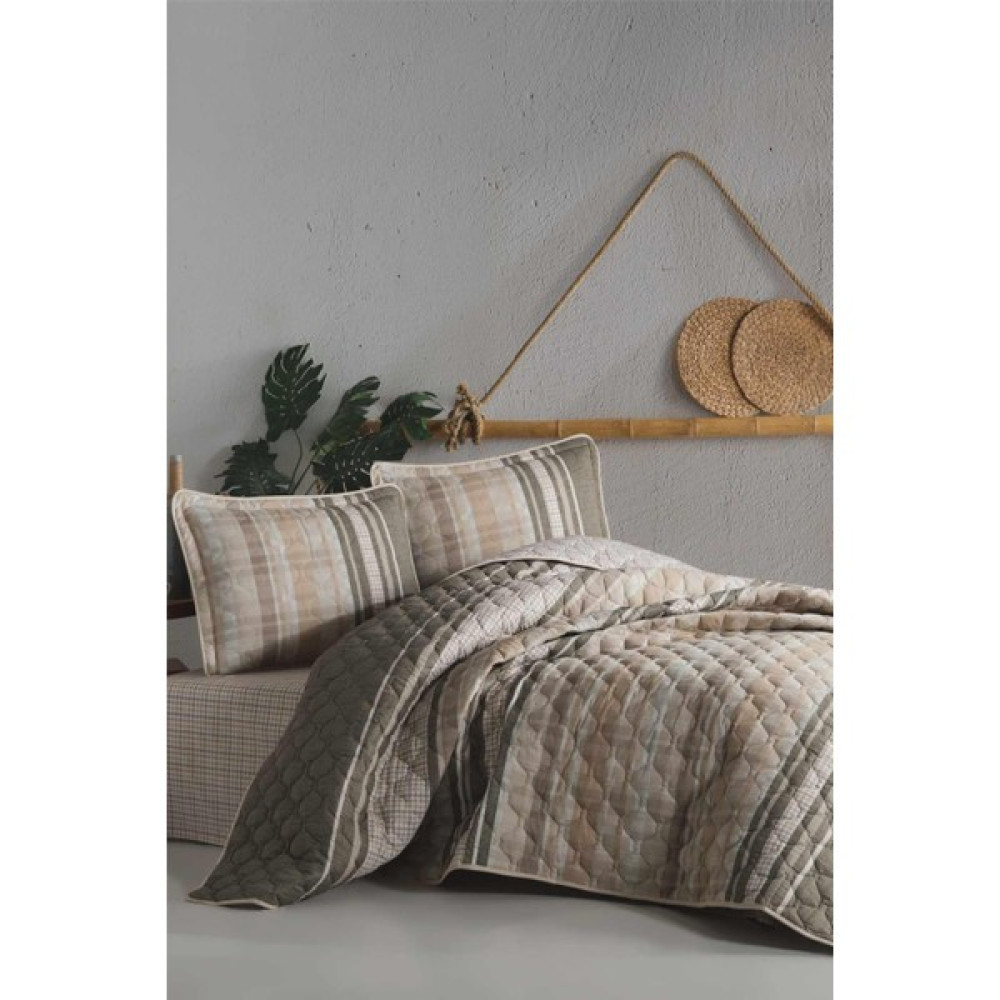 Clasy Tek Kişilik Kapitone Yatak Örtüsü Takımı Modena Bej - Bej Rengi - 180 x 240 cm Yatak Örtüsü Fiyatı