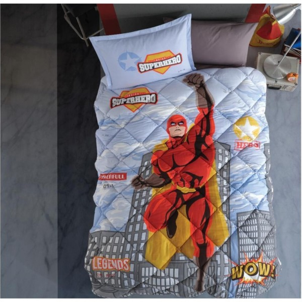 Clasy Tek Kişilik Ranforce Genç Desen Uyku Seti Superhero - Renkli Yatak Seti / Uyku Seti Fiyatı
