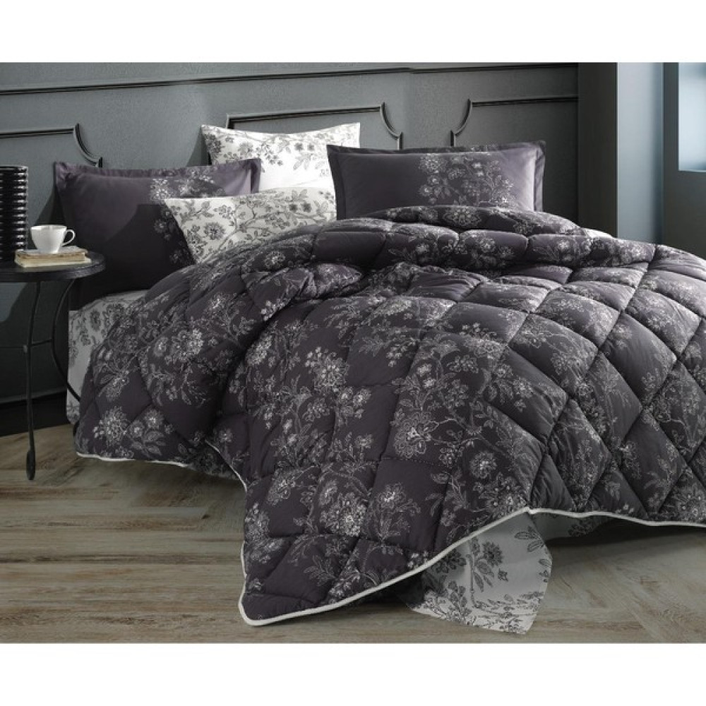 Clasy Tek Kişilik Ranforce Yorgan Nala V1 - 155 x 215 cm - Antrasit Yorgan Fiyatı