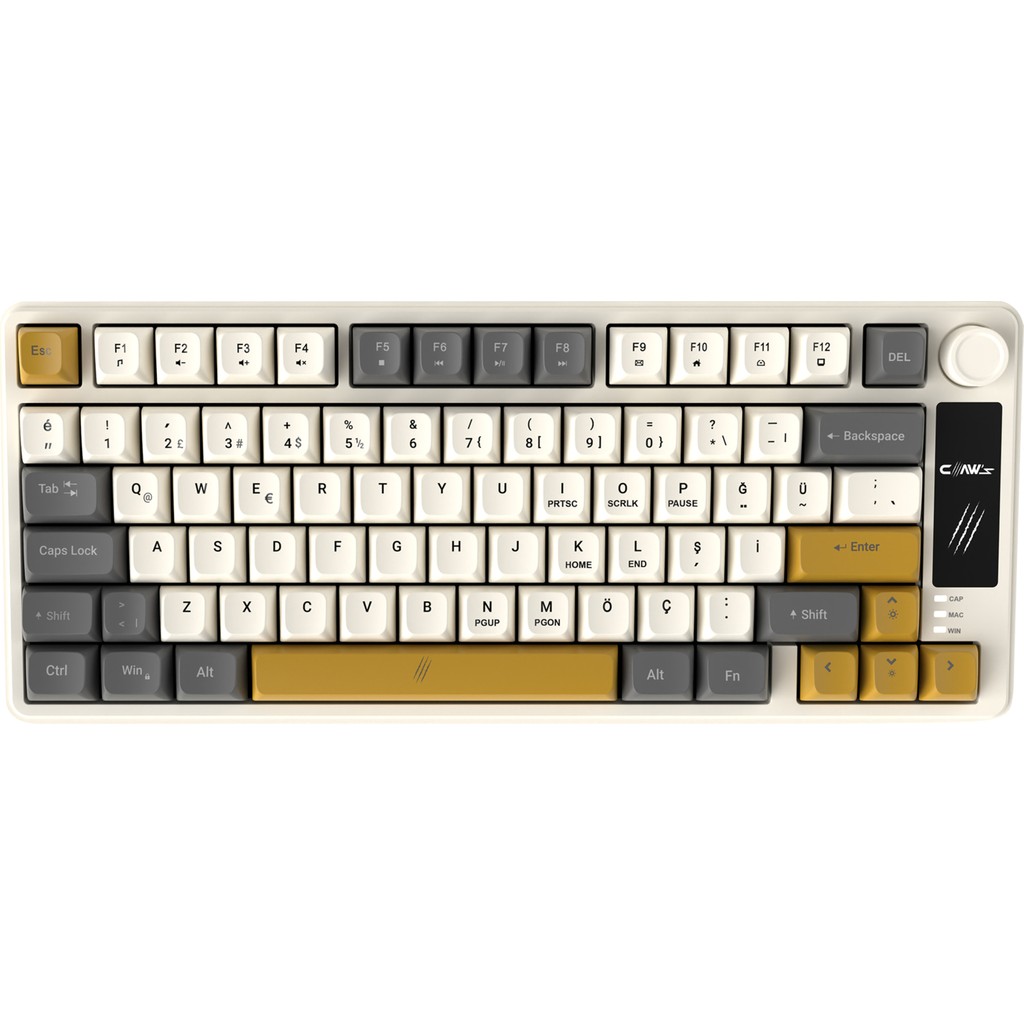 Claw’s Flux LCD Logo Ekran - Rainbow Bölgesel Işıklandırma - Ses Kontrolcüsü - Ultra Tepkime & Konfor 78 Tuş Membran Gaming & Ofis Klavyesi - Kablolu Klavye - Mouse Fiyatı