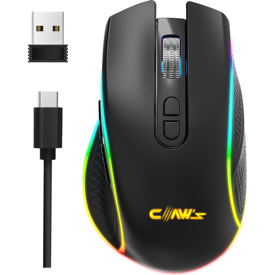 Claw's Nova Air V1 Kablosuz 10000 Dpi Pixart PMW3325 Sensör Makro Yazılımlı & 8 Tuşlu RGB Kablosuz Gaming Mouse - Siyah (2.4 GHz Kablosuz + BT5.1 +... Klavye - Mouse Fiyatı