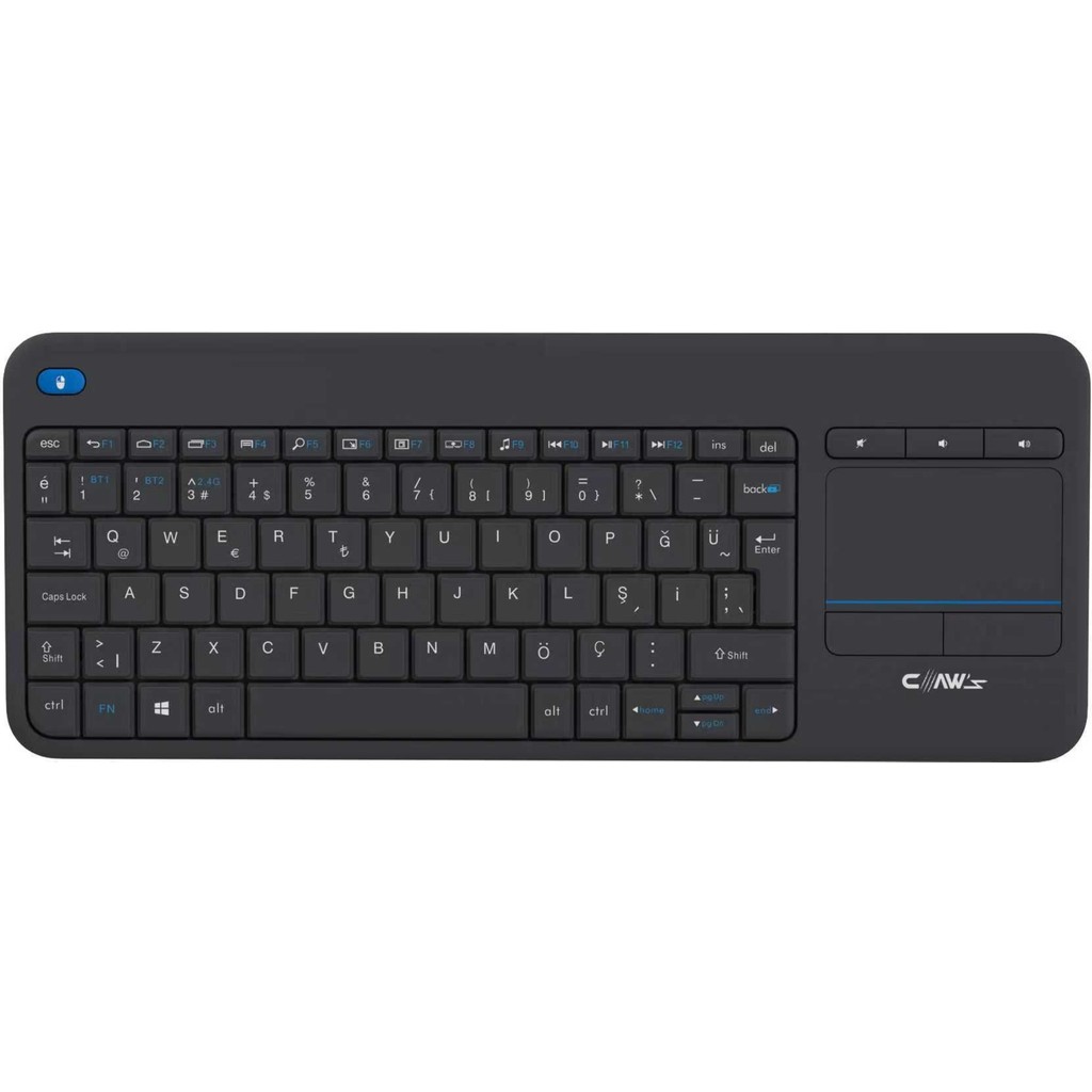 Claw's Orvia Luxe Kablosuz 3 Modlu & Dahili Touchpadli Windows & Macos Uyumlu 6 Aya Kadar Pil Ömürlü Kablosuz Ofis Klavyesi (Çift Bluetooth Profili... Kablosuz Klavye Fiyatı