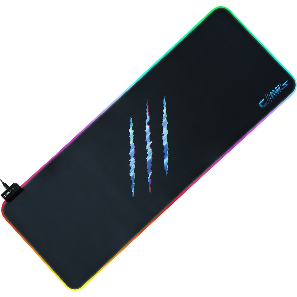 Claw's Raptor 90X40CM Mikrofiber Yüzey Kaydırmaz Kauçuk Zemin 360 Rgb Dikişli Xxl Mousepad - Siyah Oyuncu Mouse Pad Fiyatı