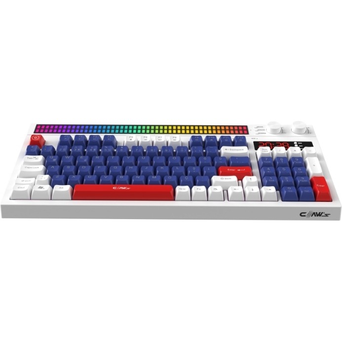 Claw's Spectrum K1 Fonksiyonel Çift LCD Ekran & Çift Rgb - Ses Kontrolcülü Membran 94 Tuşlu Spectrum Rgb Modlu Gaming Klavye Mavi-Kırmızı - Kırmızı Klavye - Mouse Fiyatı