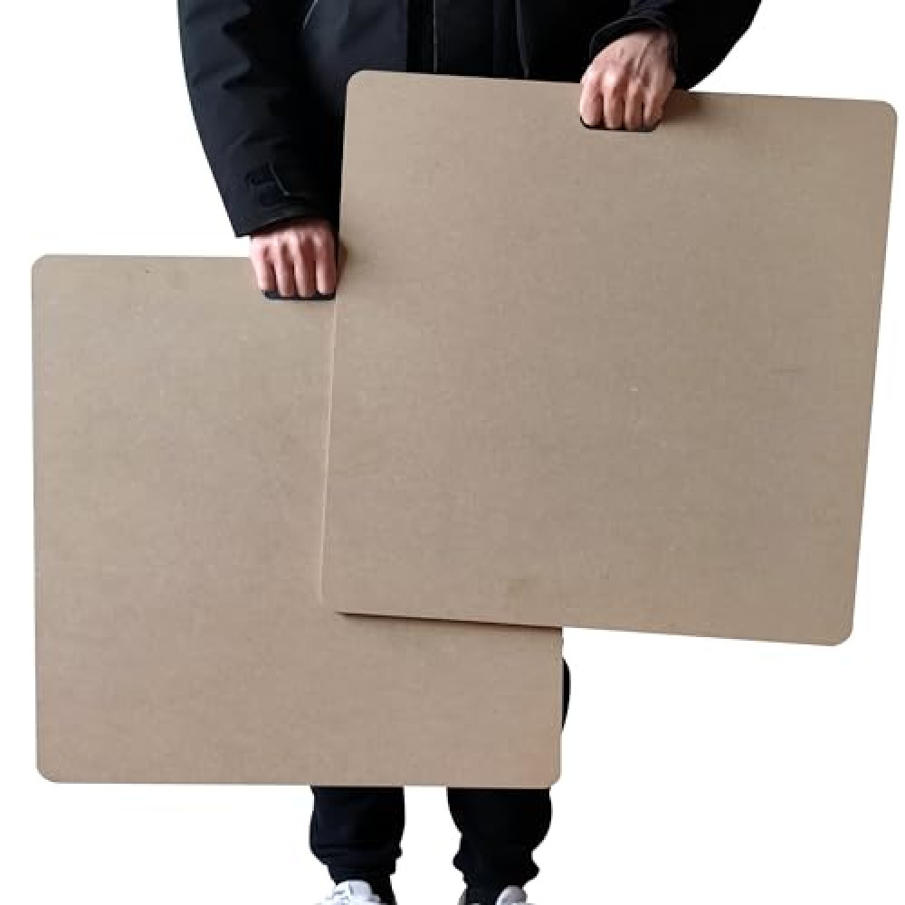 Clay Wedging Board with Built in Handle Portable Wooden Mat Clay Board for Clay Crafts Arts Making,Drafting Art (22 x 22 Inch, 2 PCS)