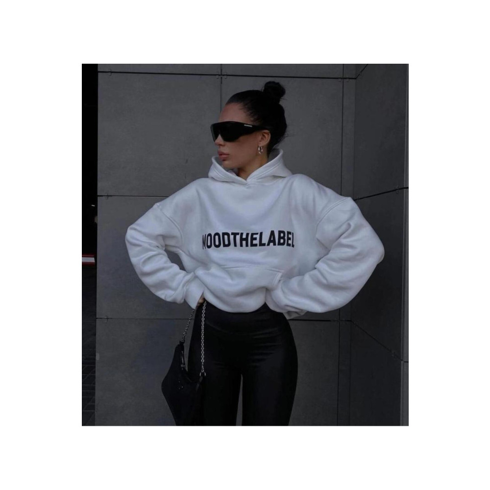 CLAYES Beyaz Mood The Label Oversize Sweatshirt - Şardonlu Pamuk Kalın M Beden Bayan Sweatshirt Fiyatı