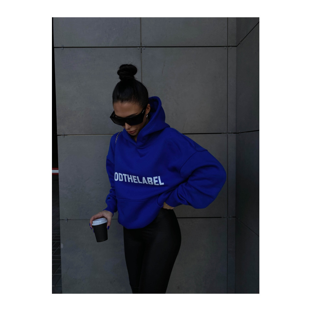 CLAYES Sax Mavisi Mood The Label Oversize Sweatshirt - Şardonlu Pamuk Kalın XL Beden Bayan Sweatshirt Fiyatı