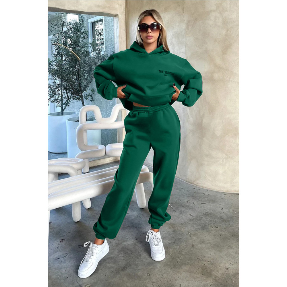 CLAYES Yeşil Fetch Series 6 Eşofman Takımı - Baskılı Oversize Kapüşonlu M Beden Kadın Eşofman Fiyatı