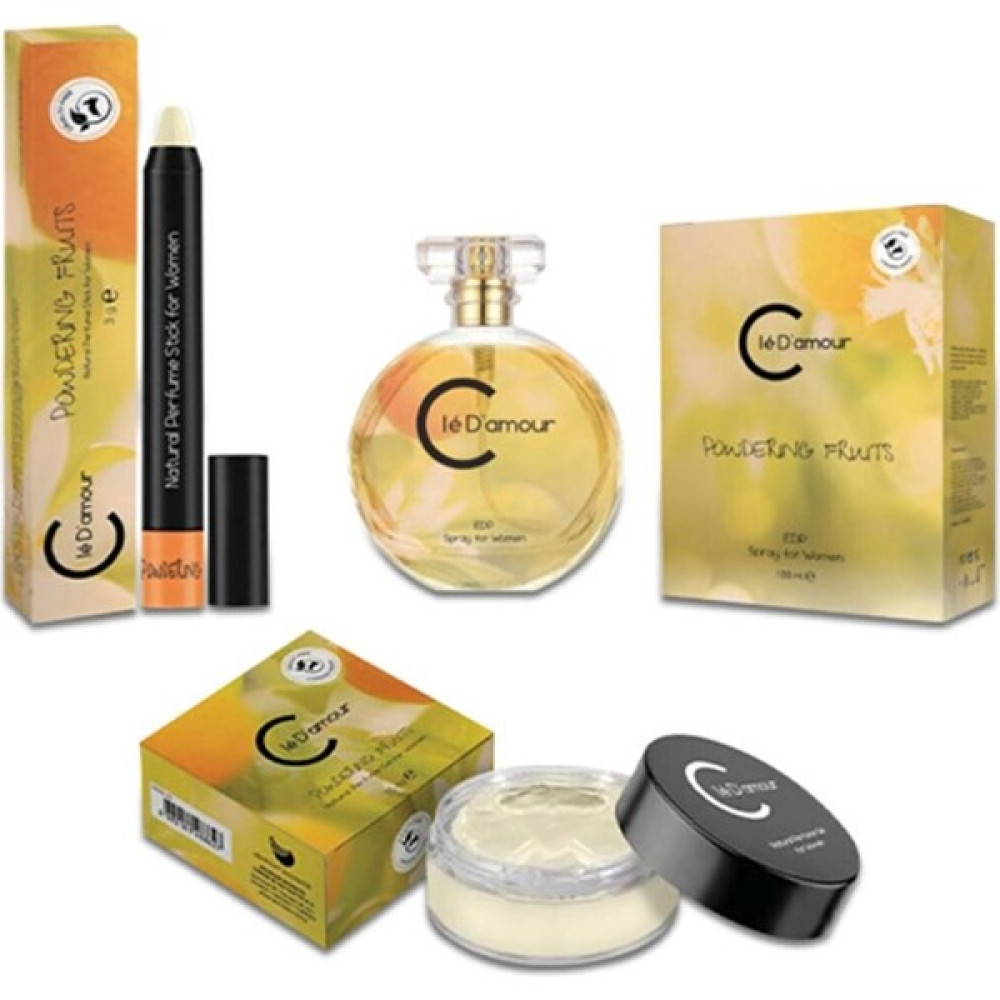 Clé D'amour Cle D'amour Powdering Fruits (Oryantal) Women - 3 Lü Kadın Parfüm Seti 100 ml - Vegan Oto Boyaları Fiyatı