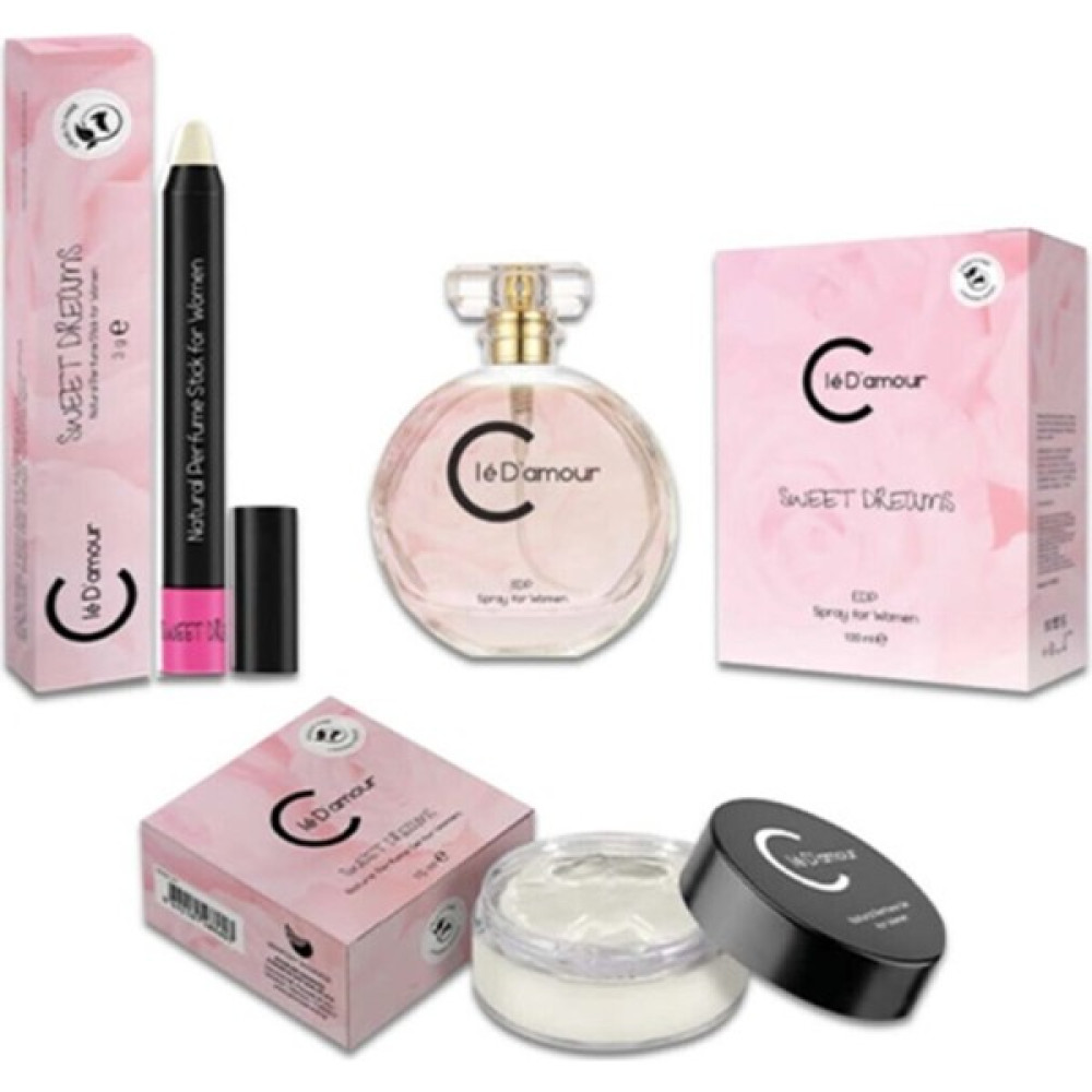 Clé D'amour Cle D'amour Sweet Dreams (Çiçeksi) Women - 3 Lü Kadın Parfüm Seti 50 ml - Vegan Oto Boyaları Fiyatı