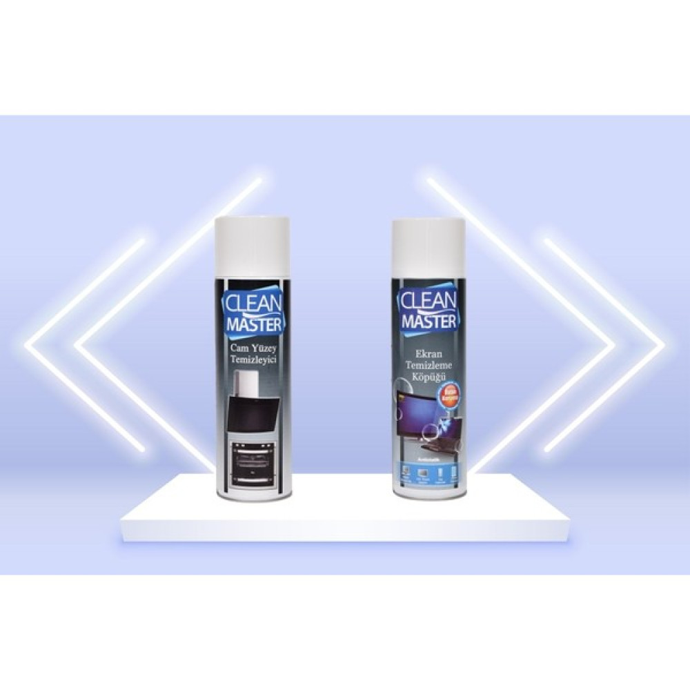 Clean Master Avantaj Paketi 6 Cam Yüzey Temizleme 500 ml + Ekran Köpüğü 500 ml - Beyaz Diğer Fiyatı