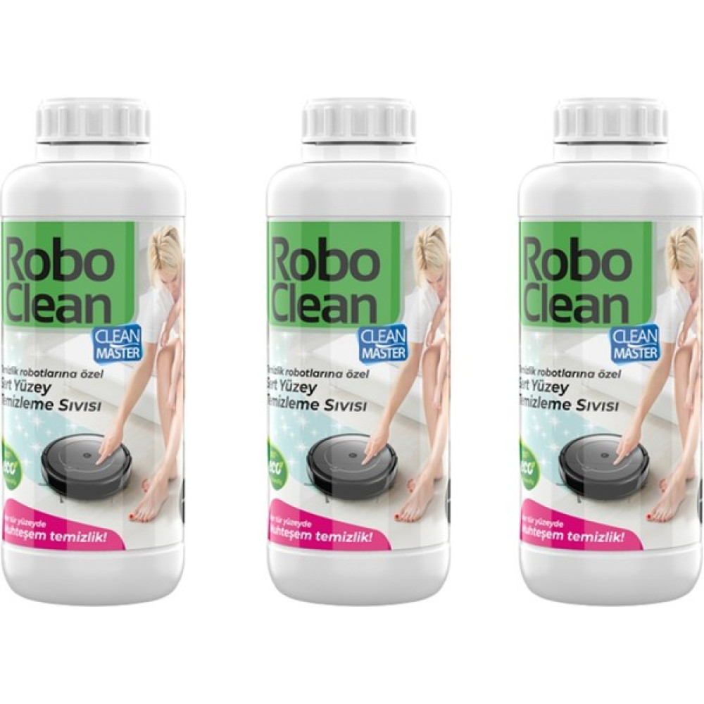 Clean Master Roboclean Robot Süpürge Zemin Temizleyicisi 3x 1000 ml - Beyaz Parlatıcı ve Temizleyiciler Fiyatı