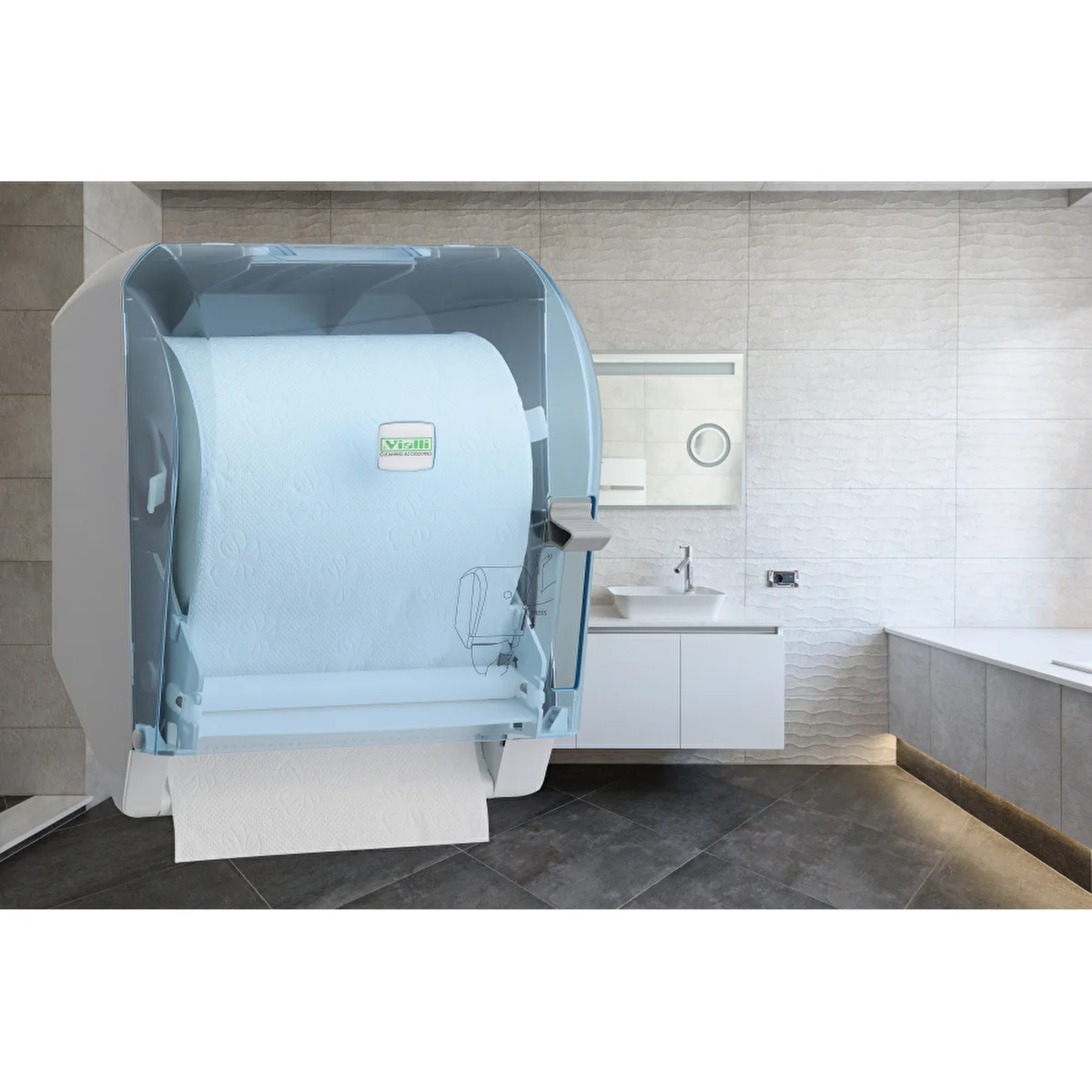 Clean Style K8t Levercut Manuel Rulo Kağıt Havlu Dispenseri Aparatı Şeffaf Dispenser Fiyatı