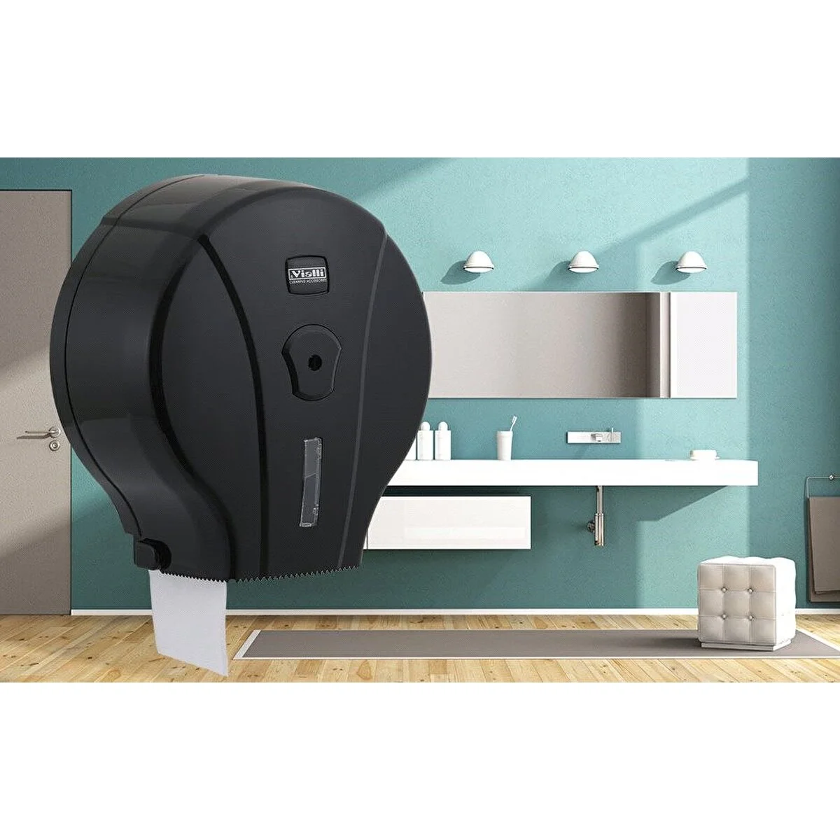 Clean Style Mj1b Mini Jumbo Wc Tuvalet Kağıdı Dispenseri Aparatı Siyah Tuvalet Kağıtlığı Fiyatı