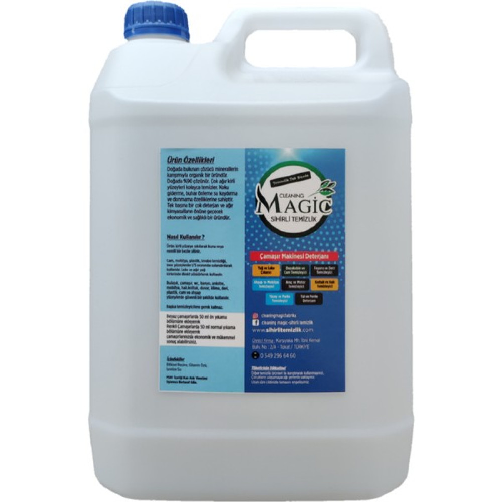Cleaning Magic Genel Temizlik Yağ Sökücü Leke Çıkarıcı 5 lt - Şeffaf Temizlik Malzemeleri Fiyatı