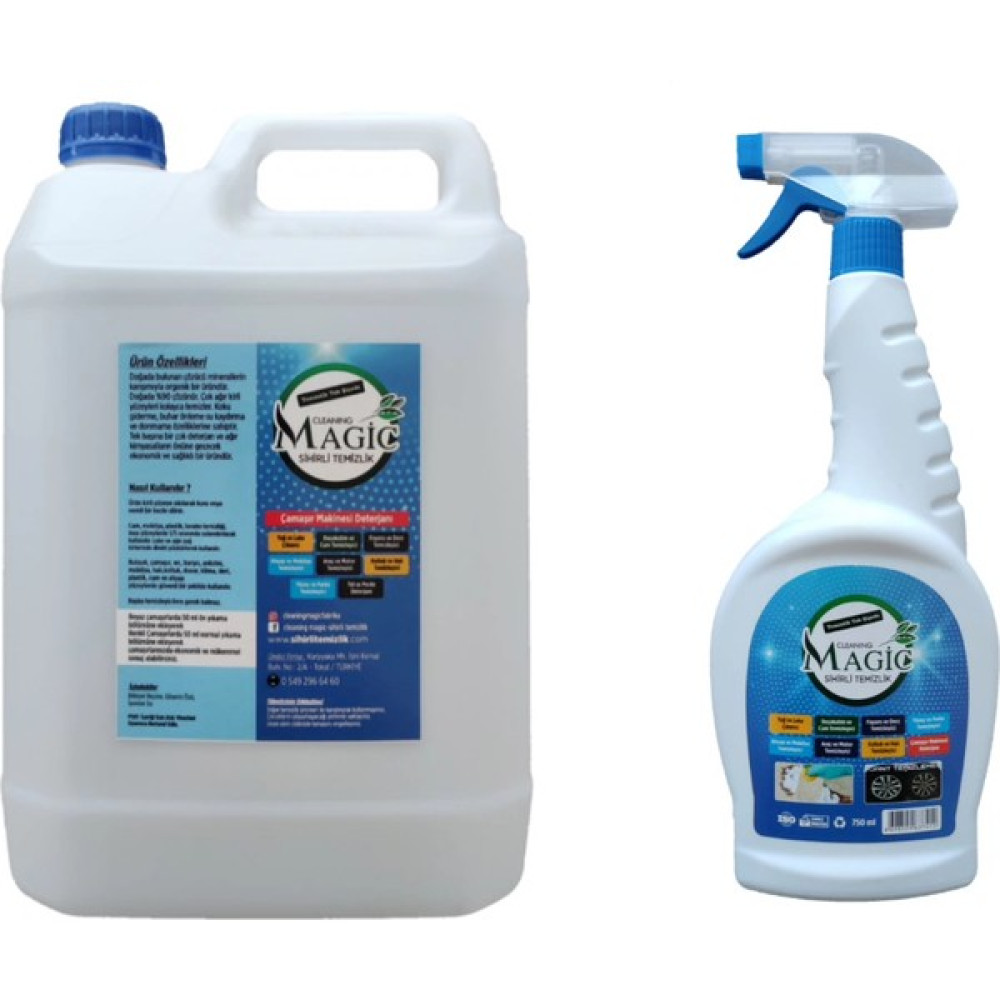 Cleaning Magic Sihirli Temizlik Yağ + Leke Sökücü 5lt + 750ML Temizlik Malzemeleri Fiyatı