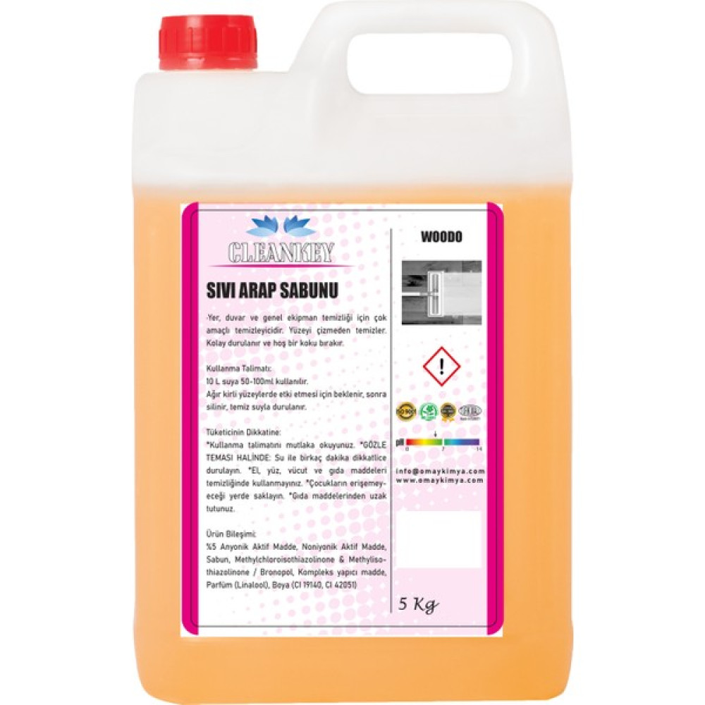 Cleankey Sıvı Arap Sabunu 5 Lt Parlatıcı ve Temizleyiciler Fiyatı