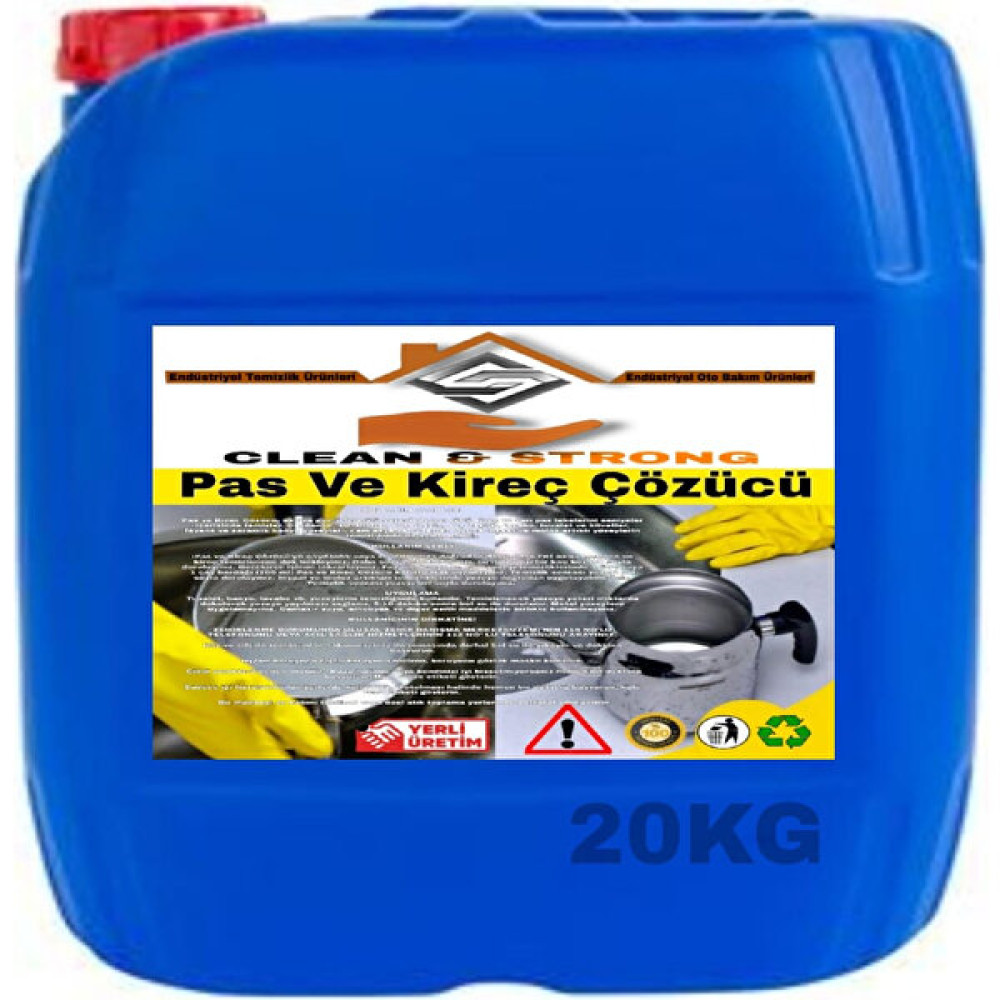 Clean&Strong Pas ve Kireç Çözücü 20KG - 20 kg Temizlik Malzemeleri Fiyatı