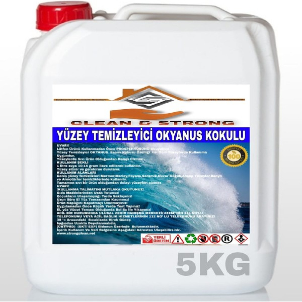Clean&Strong Yüzey Temizleyici Okyanus Kokulu 5 kg Oto Boyaları Fiyatı