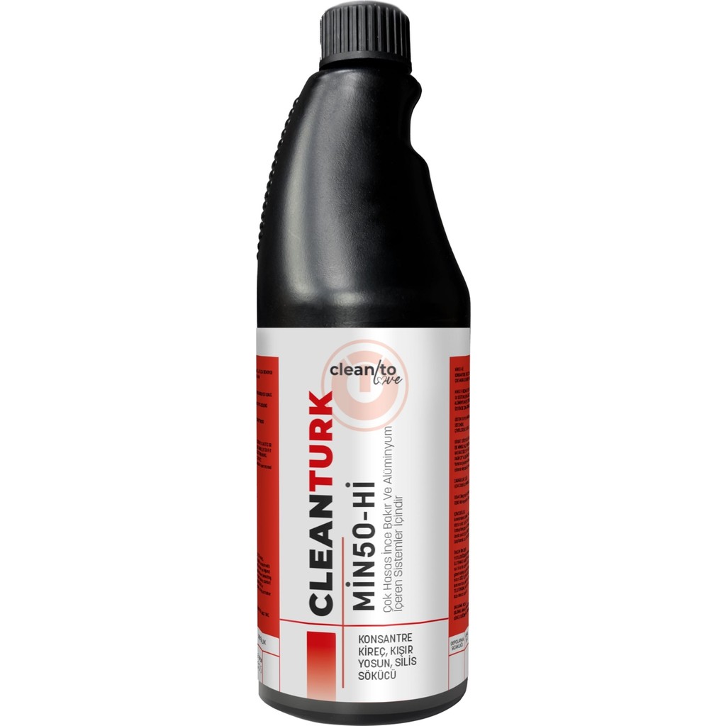 Cleanturk MIN50-Hİ Bakır & Alüminyum Uyumlu Kireç Çözücü | Pas, Silis ve Yosun Temizleyici 1 kg Deterjan ve Temizlik Ürünleri Fiyatı