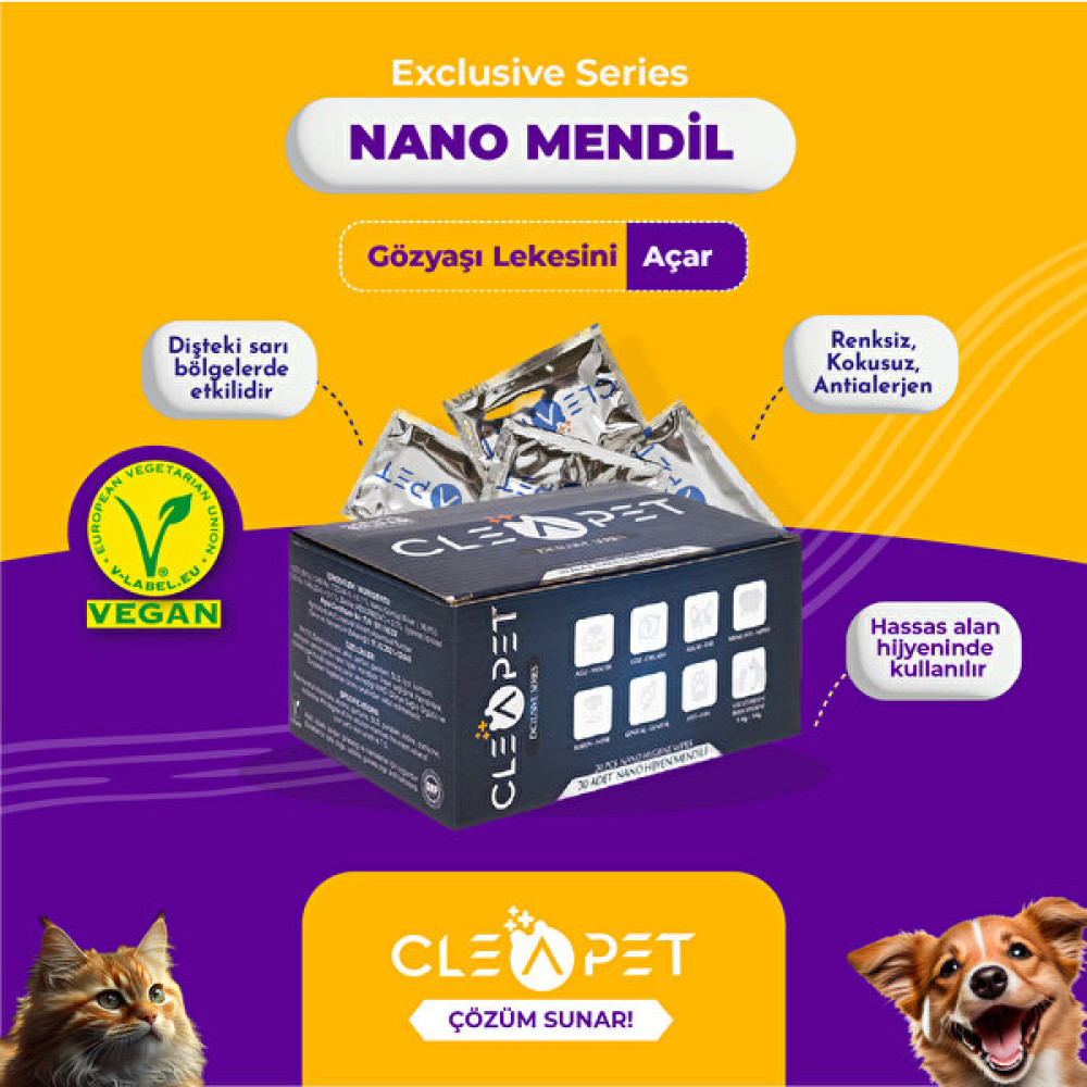 Cleapet Exclusıve Seri Nano 30'lu Mendil Evcil Hayvan Ürünleri Fiyatı