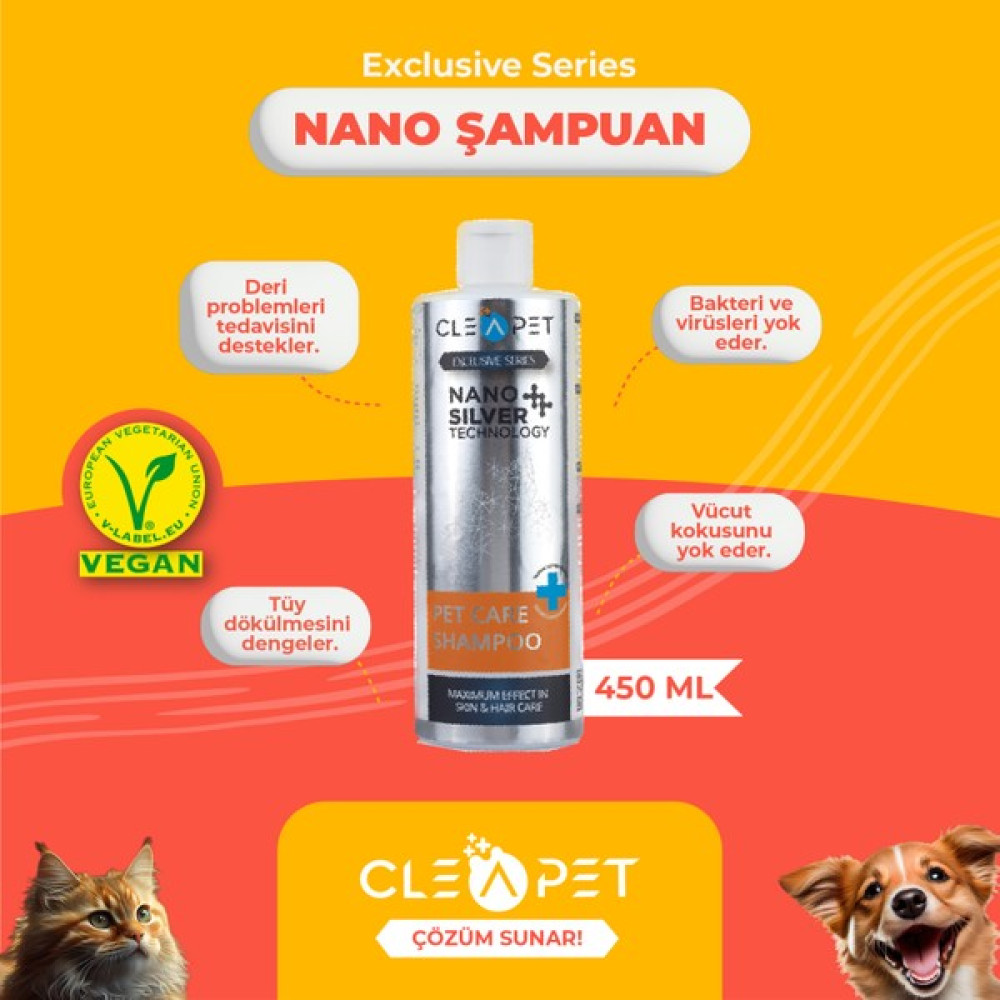 Cleapet Nano Şampuan 450 ml Evcil Hayvan Ürünleri Fiyatı