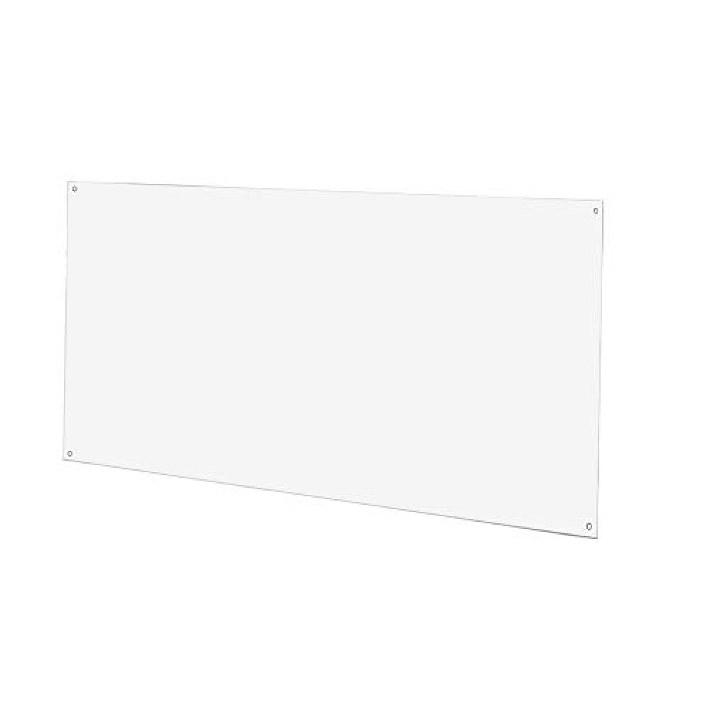 Clear Acrylic Tile Wall Protector with Pre Drilled Holes 10" x 20" Protective Plate 1/8" Thick Business or Home Use Dirty Hand and Fingerprint Shield by Marketing Holders