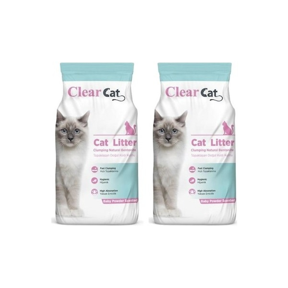 Clear Cat Bebek Pudrası Kokulu İnce Taneli Kedi Kumu 10 Lt x 2 Adet Evcil Hayvan Ürünleri Fiyatı