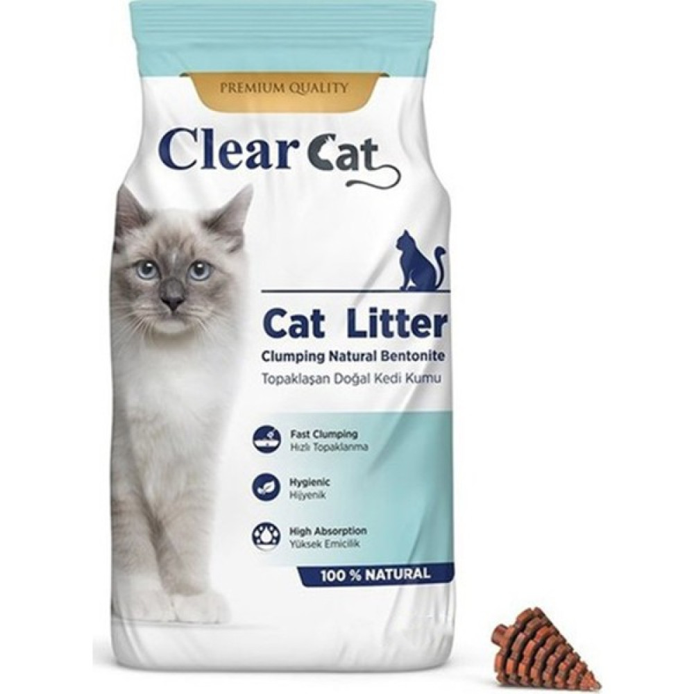 Clear Cat Kokusuz Topaklanan Doğal Bentonit Kedi Kumu Ince 10 kg Evcil Hayvan Ürünleri Fiyatı