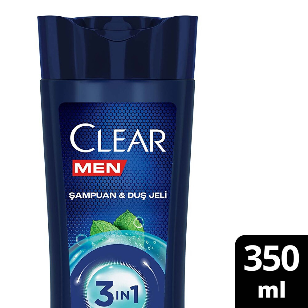 Clear Men Cool Sport 3'ü 1 Arada Şampuan&Duş Jeli 350 ml Şampuan ve Saç Kremi Fiyatı