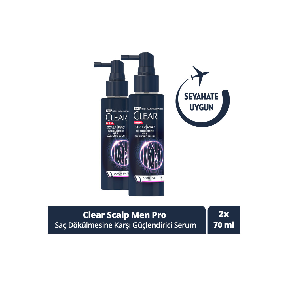 Clear Men Scalp Pro Güçlendirici Serum Saç Dökülmesine Karşı 70 ml X2 Saç Bakım Maskeleri & Serumlar & Spreyler Fiyatı