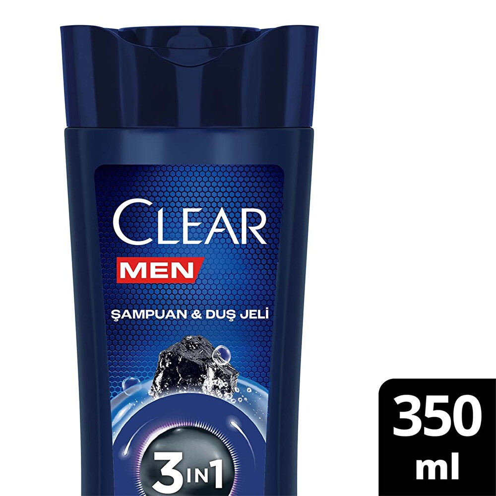 Clear Men Yoğun Arındırıcı 3'ü 1 Arada Şampuan&Duş Jeli 350 ml Şampuan ve Saç Kremi Fiyatı