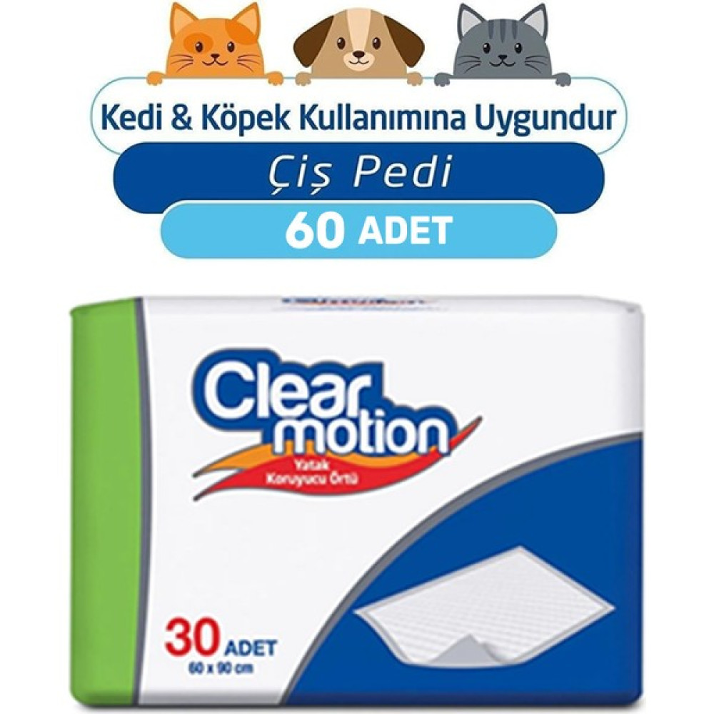 Clear Motion Kedi Köpek Çiş Pedi 60X90 cm 60 Adet Oto Boyaları Fiyatı