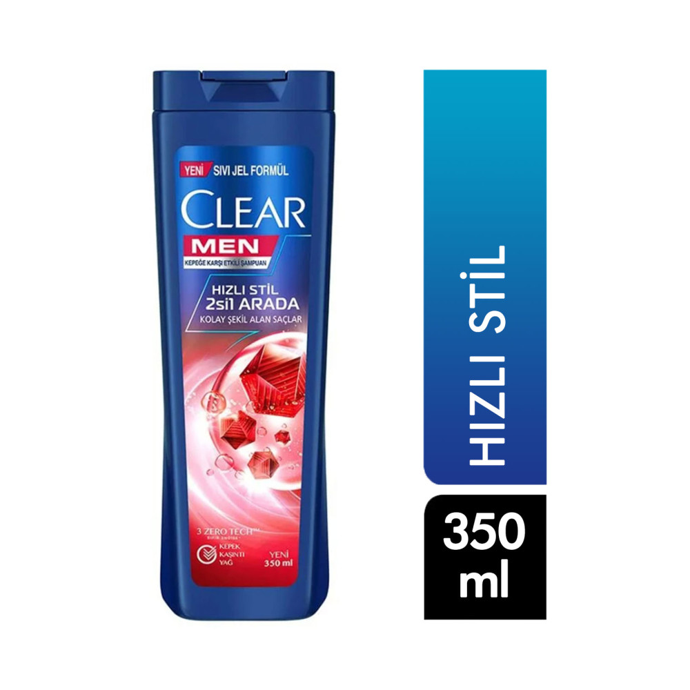 Clear Şampuan 350 ml Men Hızlı Stil 2si 1 Arada Kepeğe Karşı Etkili Şampuan ve Saç Kremi Fiyatı