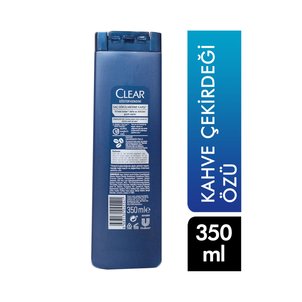 Clear Şampuan 350 ml  Men Saç Dökülme