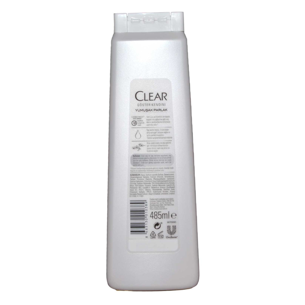 Clear Şampuan 485 ml Women Kepeğe Karşı Etkili Yumuşak ve Parlak