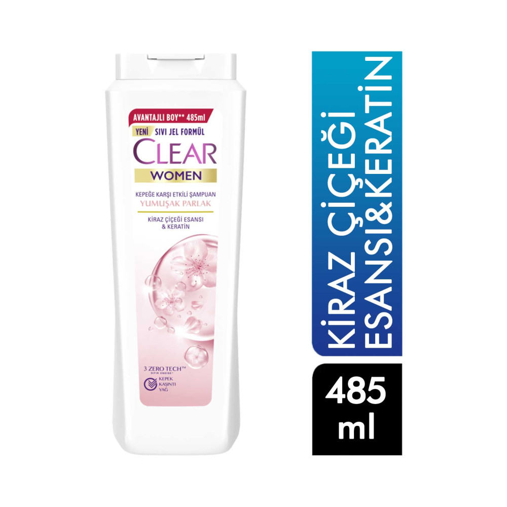 Clear Şampuan 485 ml Women Kepeğe Karşı Etkili Yumuşak ve Parlak Şampuan ve Saç Kremi Fiyatı