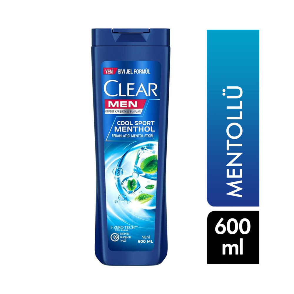 Clear Şampuan 600 ml Men Cool Sport Mentol Kepeğe Karşı Etkili Şampuan ve Saç Kremi Fiyatı